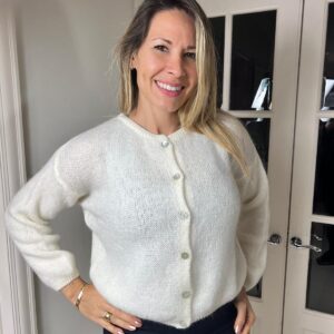 Button Through Mohair Cardigan (Round Neck)