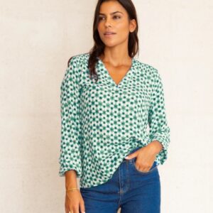 Aspiga Maui Mint/White Clea Blouse