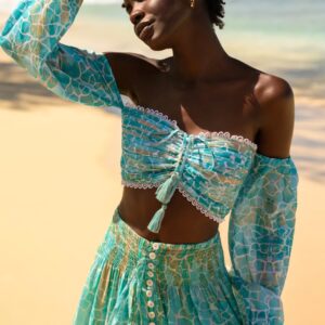 Sophia Alexia Aqua Pebbles Fiji Top