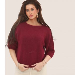 Alpaca Crew Neck Short Sleeved Jumper