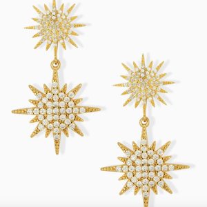 Ashiana Elsa Star Earrings Gold