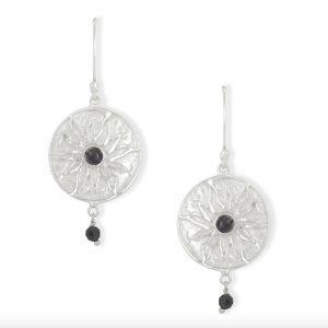 Ashiana Corfu Silver Sunburst Earrings