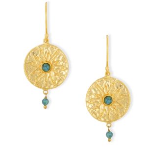 Ashiana Corfu Gold Sunburst Earrings