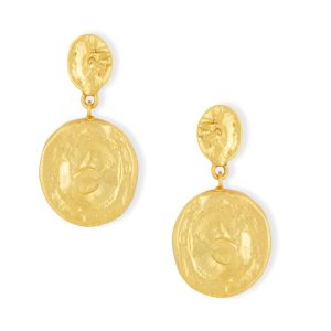 Ashiana Sunset Gold Coin Earrings Gold