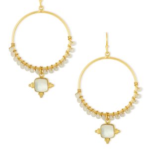 Ashiana Parga Pearl Hoop Earrings