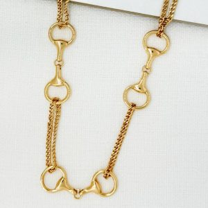 Envy Short Gold Chain Necklace with Softbit Design