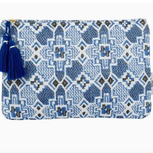 Ashiana Blue Tile Pattern Pouch