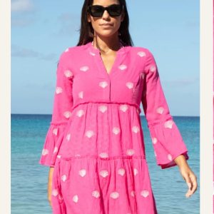 Aspiga Cristina Embroidered Organic Cotton Kaftan