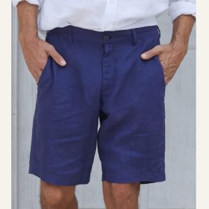 Aspiga Men's Premium Linen Shorts in Navy