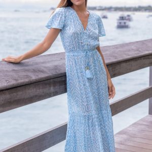 Sophia Alexia Sky Zebra Florence Maxi Dress