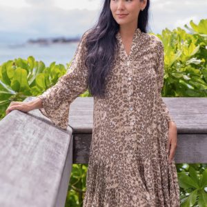 Sophia Alexia Leopard Sands Bermuda Beach Dress