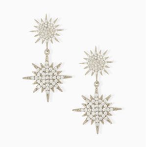 Ashiana Elsa Star Earrings Silver