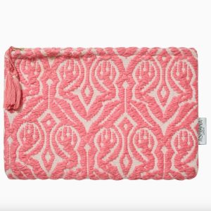 Ashiana Pink Oriental Jacquard Pouch