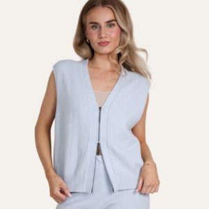 Knitted Dual Zip Tank Top
