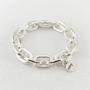 Envy Silver Elasticated Link Bracelet