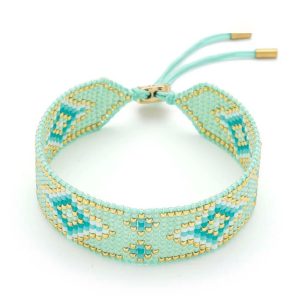 Boho Betty Carys Aqua & Gold Friendship Bracelet