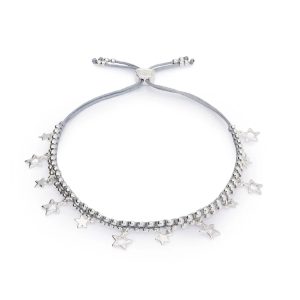 Boho Betty Estelle Grey & Silver Star Charm Bracelet