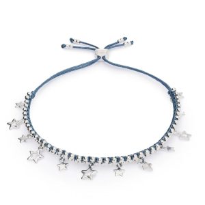 Boho Betty Estelle Denim & Silver Star Charm Bracelet