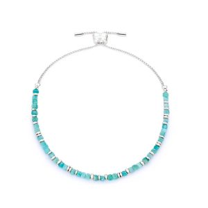 Boho Betty Valentina Silver & Blue Topaz Gemstone Bracelet