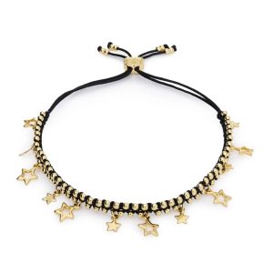Boho Betty Estelle Black and Gold Charm Bracelet