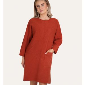 Long-Sleeve Knit Jumper Dress